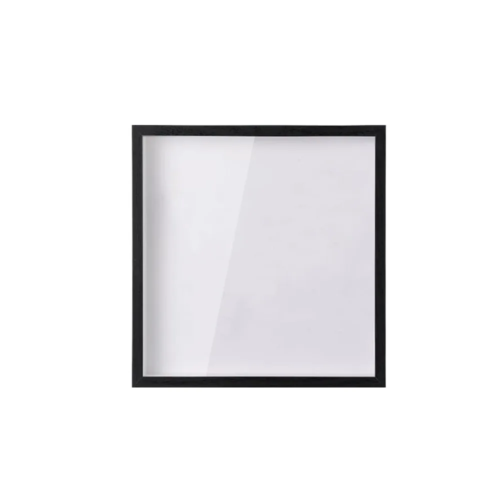 Multifunctional Wooden Adventure Archive Box Transparent with Slot Ticket Shadow Box Square Picture Frame Friends