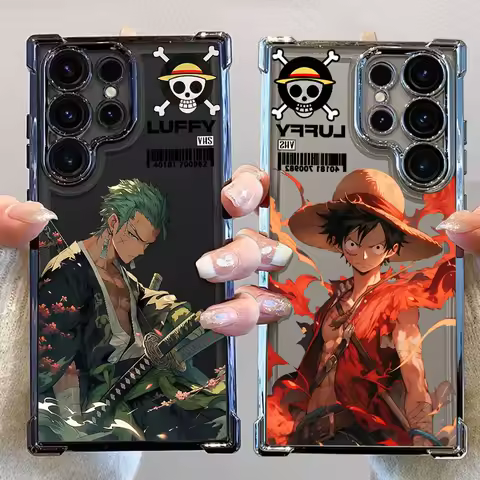 Phone Case for Samsung Galaxy S25 Ultra S20 FE S24 s24ultra S25 Plus S21FE S22 Ultra S23 s24fe Clear Cover Anime Ones Pieces