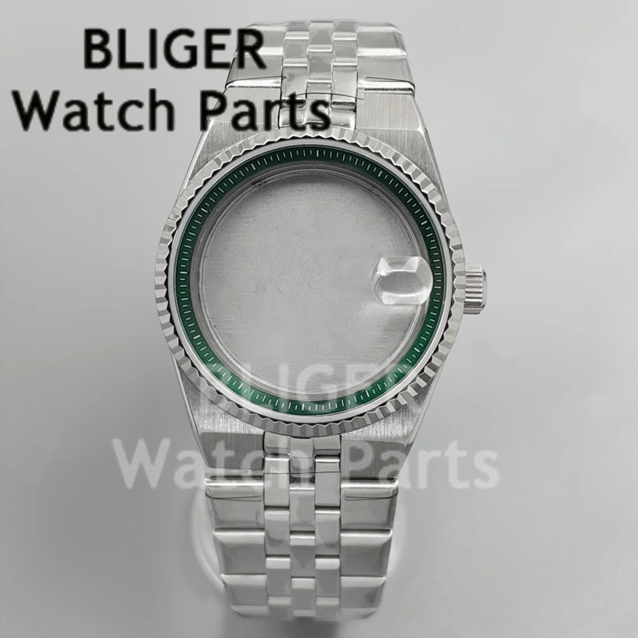 

Green Insert 36MM 40MM Land-Dweller Silver Watch Case Bracelet Sapphire Crystal For NH35 NH36 PT5000 Men's Watch Modified Parts