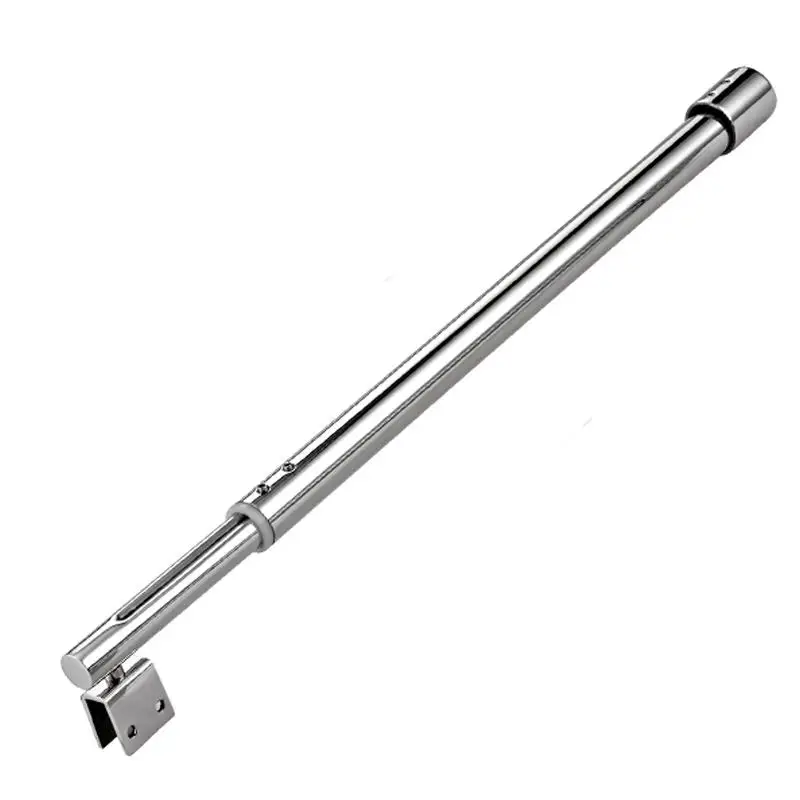 

Adjustable Length Stainless Steel Shower Rod Clip Support Bar for Glass Door Bathroom Fixed Accessory Plane Shower Rod