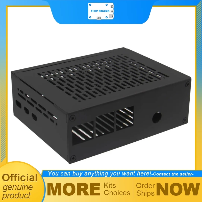 Geekworm X1011-C1 Metal Enclosure for Raspberry Pi 5, Works with X1011 Shield, Solid Aluminum Protection Case