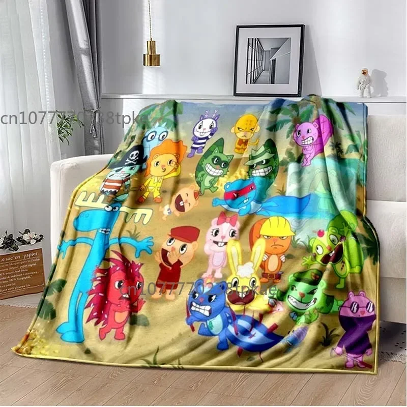 

Happy Tree Friend Cartoon Blankets,Soft Warm Throw Blanket,for Bathroom Bedroom Living Room Sofa Bed Car,brighday Gift