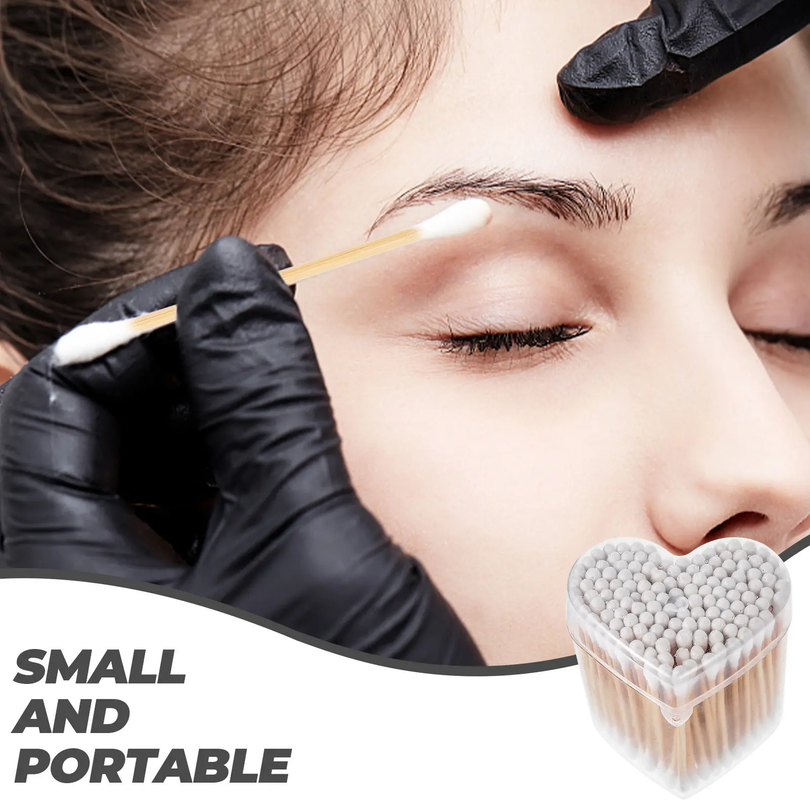 8 Boxes Disposable Makeup Cotton Swabs Small Eyelash Cleaning Sticks Cotton Swab Swabs for Eyeliner Makeup Cleaning