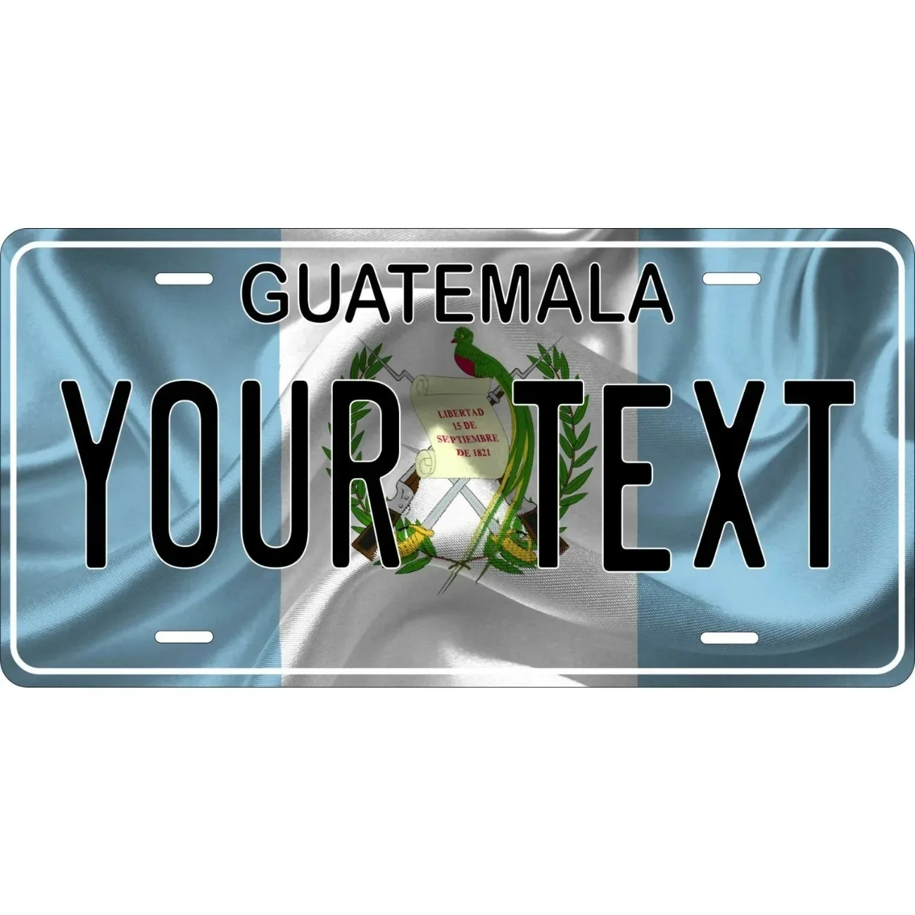 Custom Personalized Guatemala Flag Wave Hanging Tag Home Decor Waterproof Dustproof Ornament