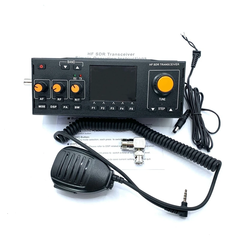 RS-918 Plus HF SDR Transceiver MCHF-QRP Transceiver สมัครเล่นวิทยุคลื่นสั้นพร้อมไมโครโฟน Charger 3.4AH