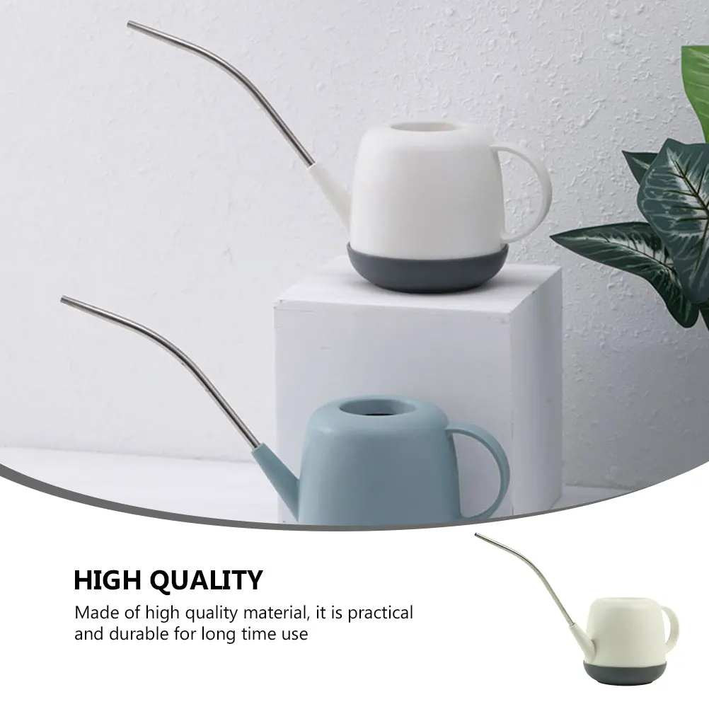 

1L Plastic Watering Can Long Spout Ergonomic Handle For Garden Flower Plants Indoor Outdoor Use Durable Gardening Kettle Tool