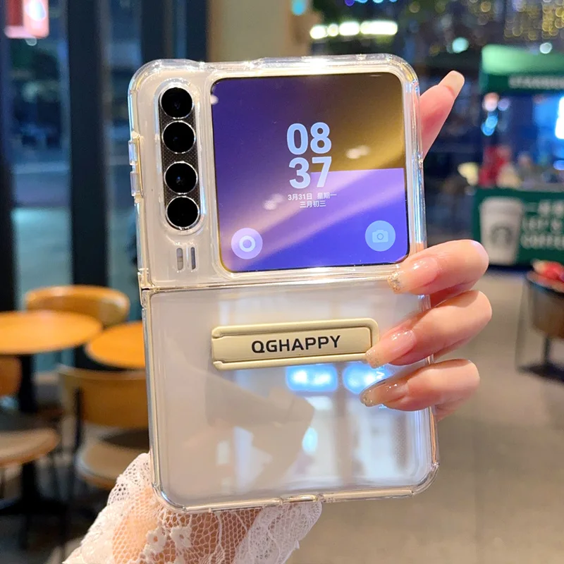 

Soft TPU Transparent Huawei Pura X Case with Stand Protective Full Cover Back Cover Phone Shell for Huawei PuraX