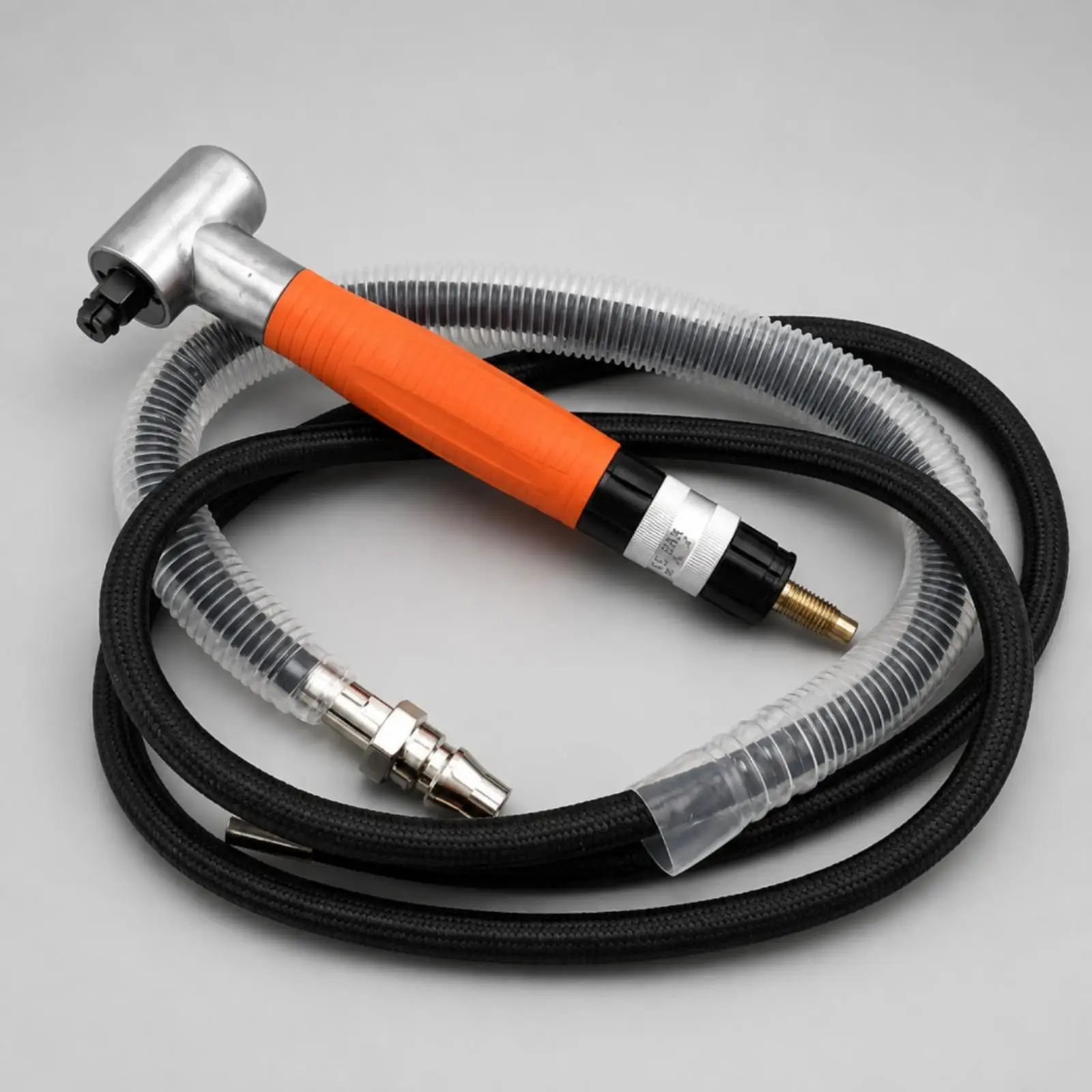 Pneumatic Angle Polisher Grinder 140mm Orange Grip for Precision Grinding