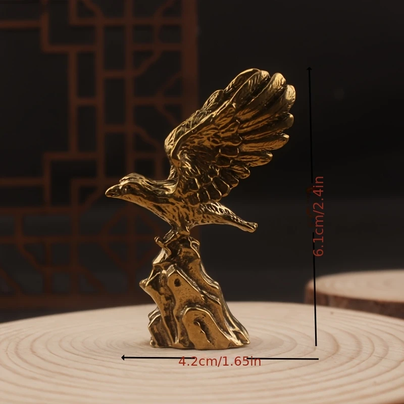 1/2 pieces of pure brass creative eagle study living room bedroom office brass statue small ornaments