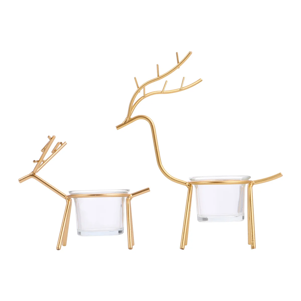 2Pcs Vintage Deer Holders Distinctive Design Home Decor Wedding Table Adornment Holders