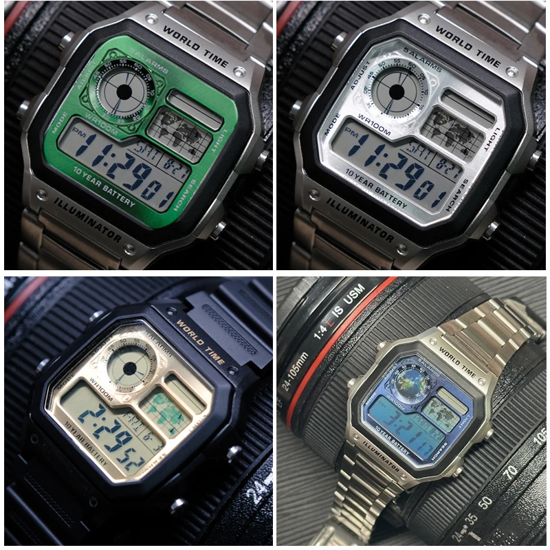 Copper dial for Casio 3229 movement AE1200 Metal Watch Face Modify From Japan Copper Top Quality Sunray Metal Dial AE1200 parts