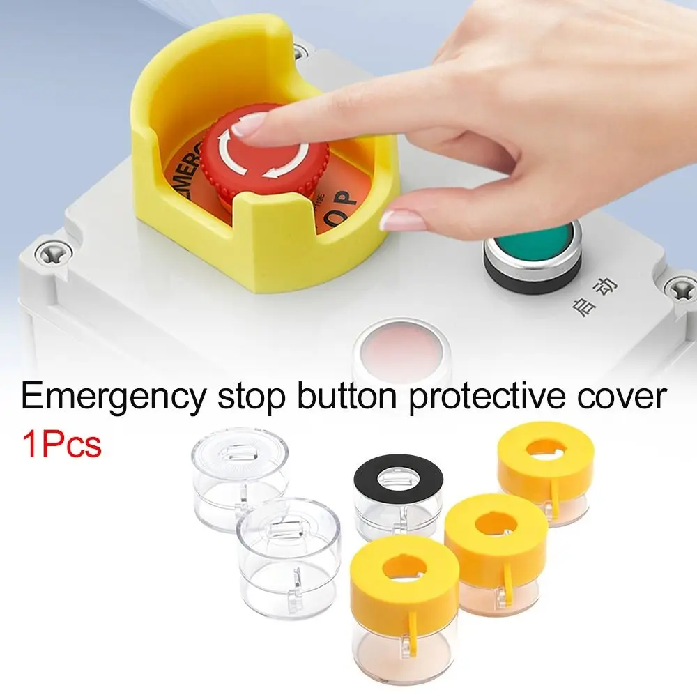 1Pcs 16/22/25/30/42mm Emergency Stop Button Cover Dustproof Transparent Flip Cover Push Button Switch Protective Cover