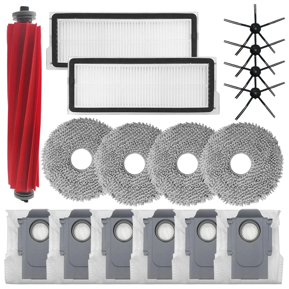 

A61T-For Roborock Qrevo S Robot Vacuum Cleaner Main Side Brush Mop Cloth Filter Replacement Parts Accessories