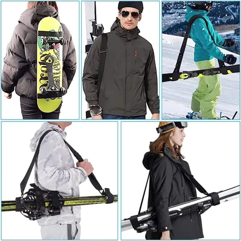 Skateboard Shoulders Carry Strap Adjustable Backpack Shoulder Strap Handbag Belt for Skateboards, Snowboard, Skis Carry