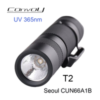 Convoy T2 with UV 365nm Ultraviolet Flashligh Linterna Mini Lantern AA Flash Torch Light Fluorescent Agent Detection Light