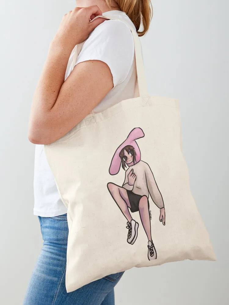 bunny boy Tote Bag tote bag university cute pouch bag women shopping logo