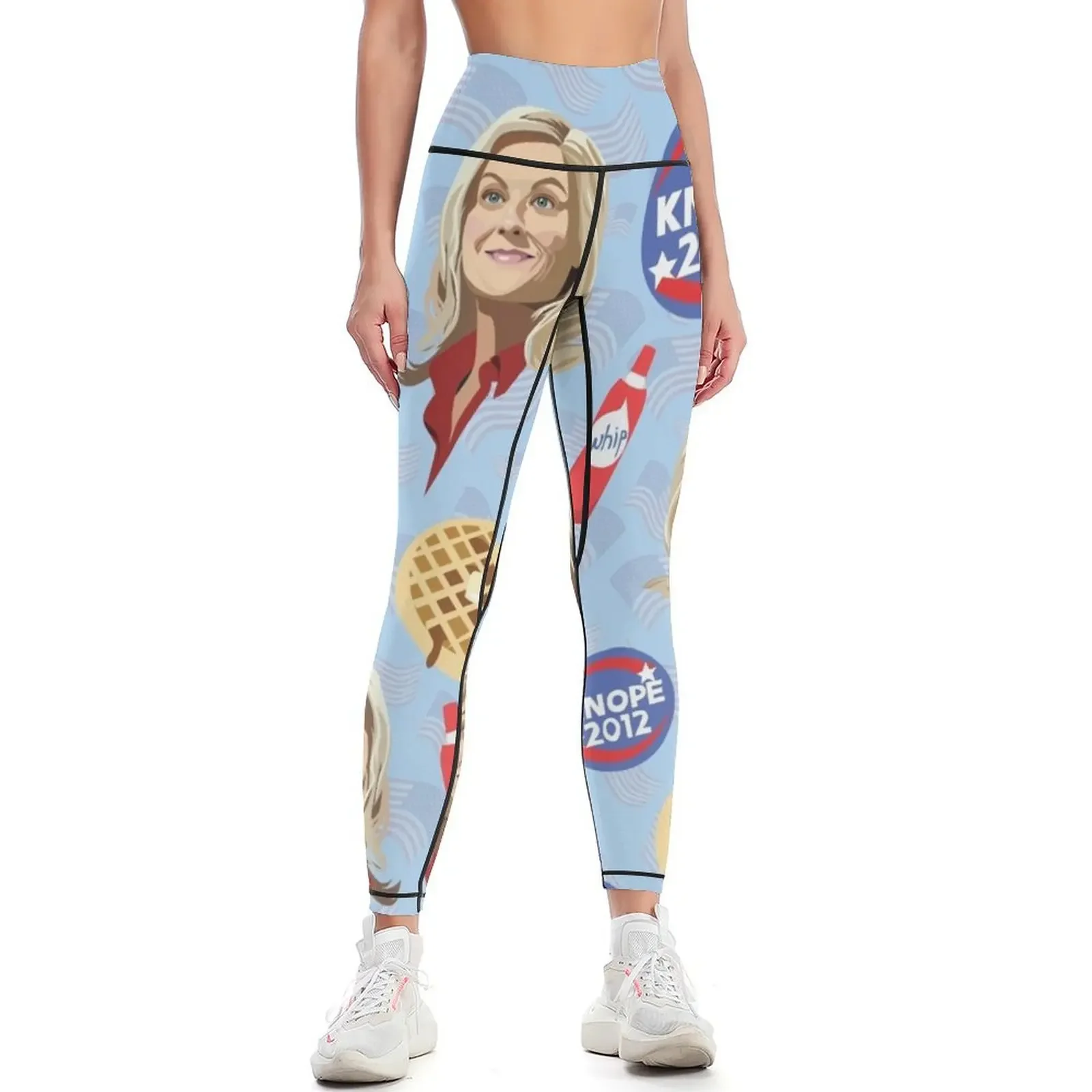 What's Important: Friends, Waffles, and Work Leggings Women sportwear fitness set gym Legging sport for girls Womens Leggings