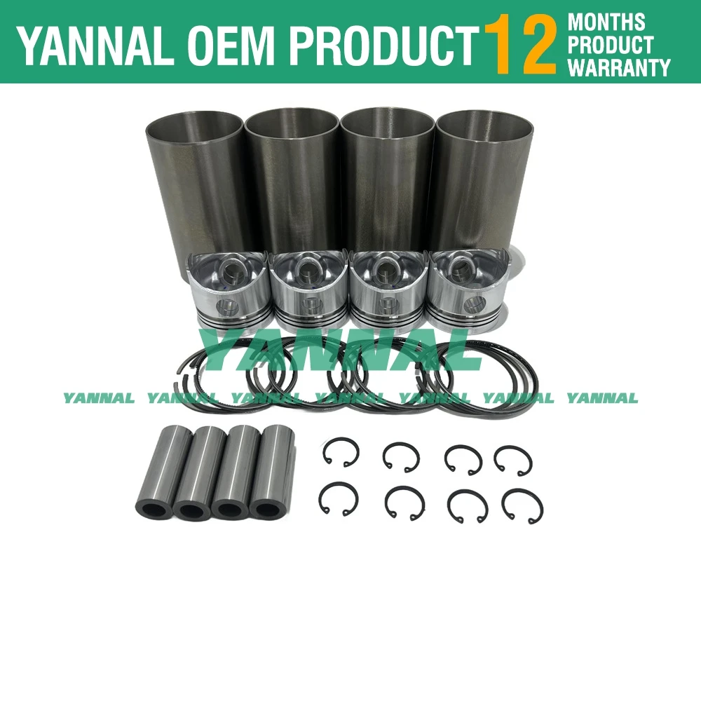 V1100 Engine Piston Rings Cylinder Liner Set For Kubota V1100 VH1100 72mm