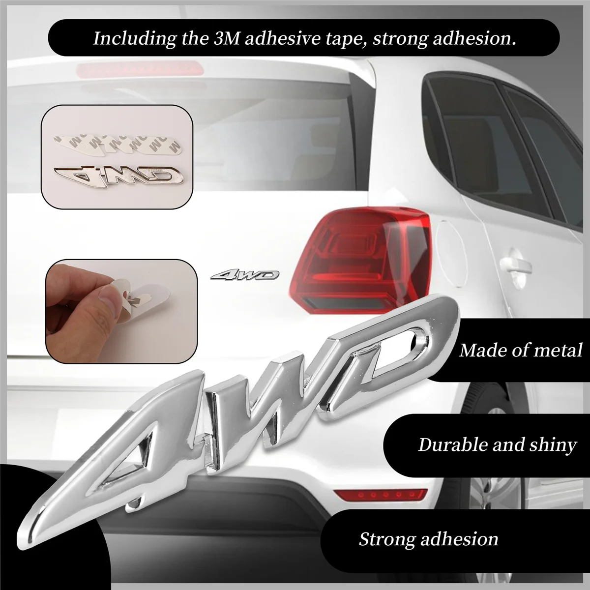 Новый 4WD перемещение автомобиля хромированная эмблема значок автомобиля наклейка логотип