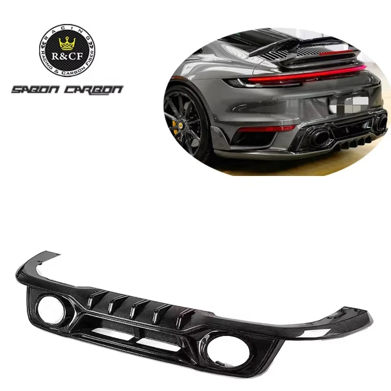 

Задний спойлер диффузора из углеродного волокна TA Style для Porsche 911 992 Turbo S BodyKit