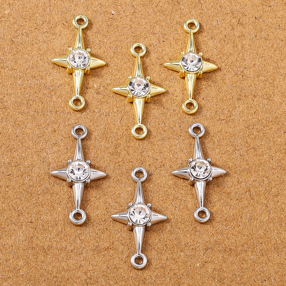 5 Stück 23*12mm Kristall Polar Star Charms Verbinder Anhänger für DIY Halskette Ohrringe Armband Schmuckherstellung Zubehör Zubehör – Detail 6