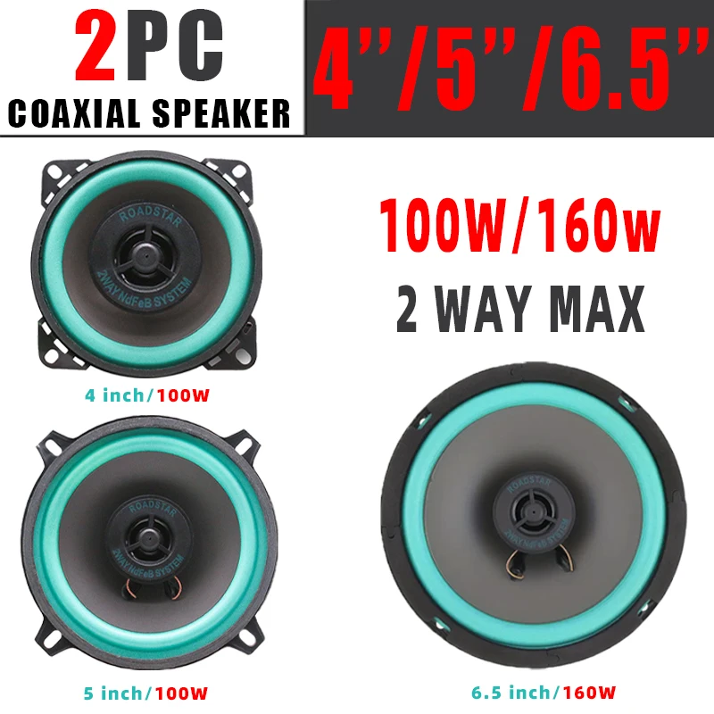 2PCS 4/5/6,5 Zoll Auto Lautsprecher HiFi Koaxial Auto Tür Subwoofer Universal Automotive Audio Musik Full Range lkw Stereo Lautsprecher