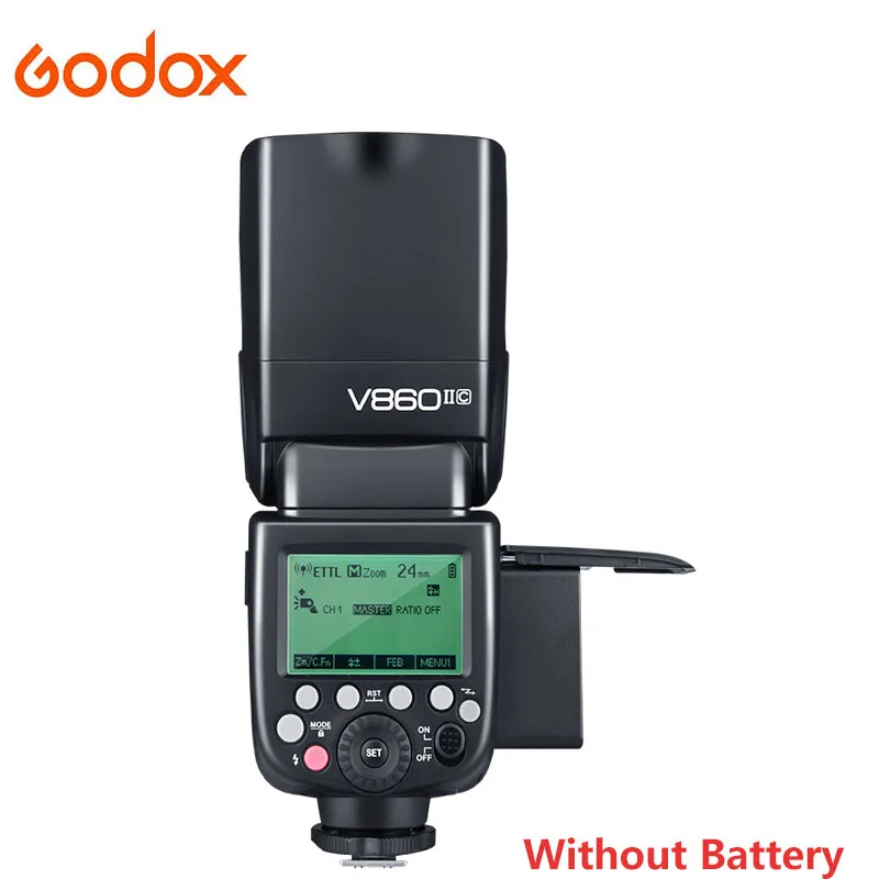 Godox V860II Flash C/N/S/F/O E-TTL 1/8000S HSS GN60 Speedlite Built-in 2.4G Wireless X System Without Battery For SLR Camera