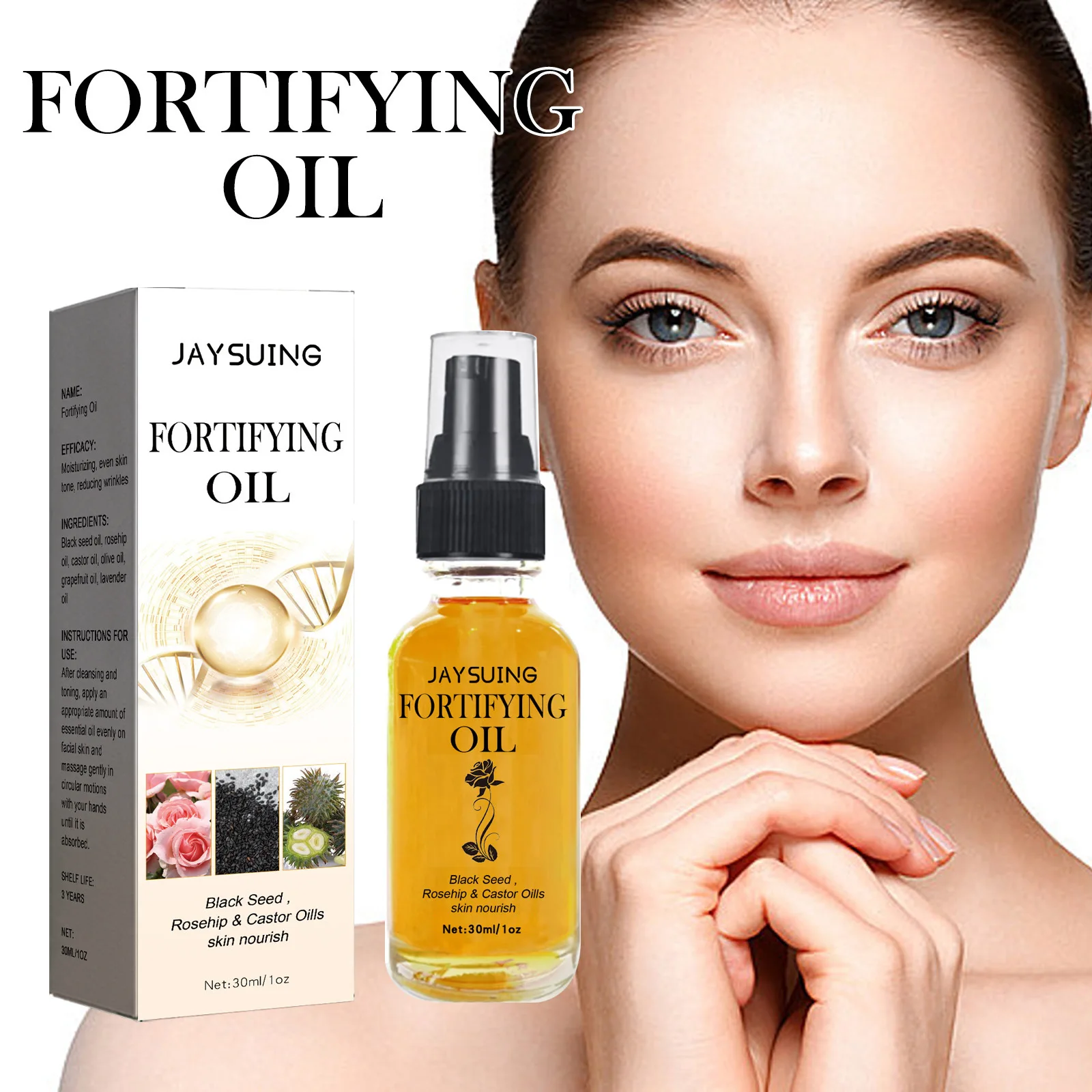 Stärkendes Öl Gesichts feuchtigkeit ätherisches Öl Gesichts straffung feuchtigkeit spendende Reparatur Dunkelheit, Anti-Aging & Anti-Falten, 30ml