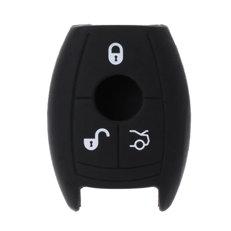 3 Buttons Silicone Car for Key Fob Cover for Case For Mercedes Benz W203 204 210