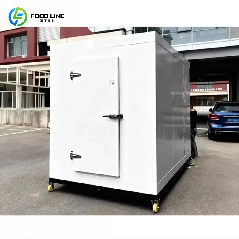 Customized Mobile Cold Room Fish Meat Storage Engineering Panel Thickness Frozen Cooler