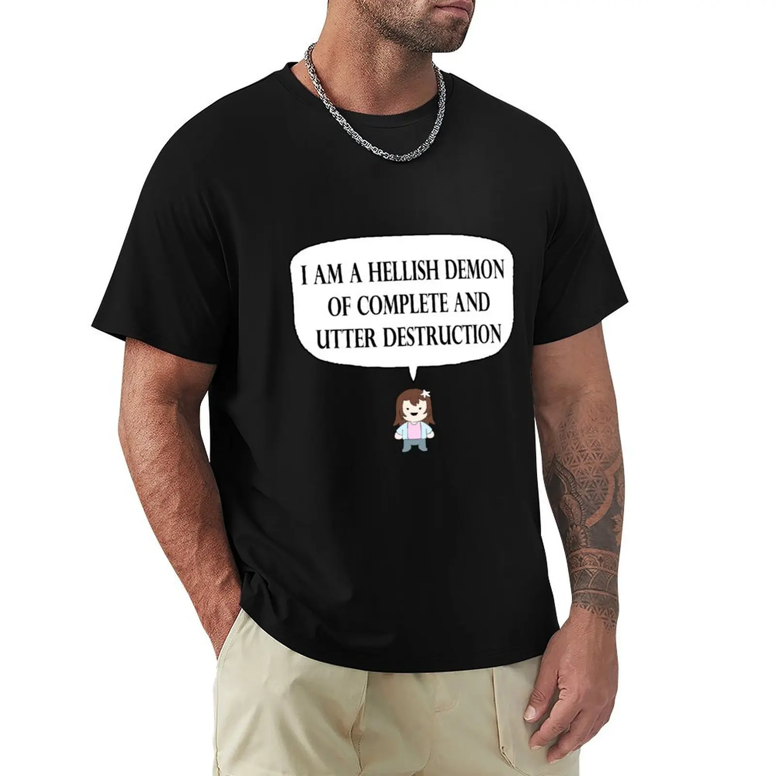 

Heather T-Shirt Vintage Print Crew Neck Tee