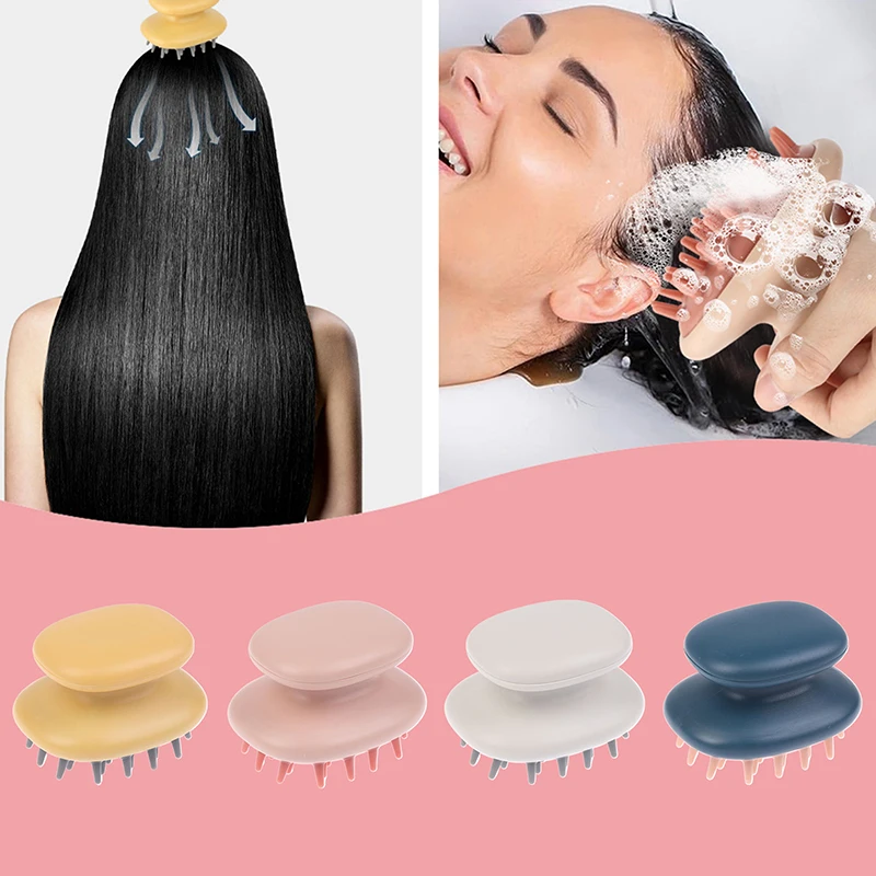 Silicone Head Body Scalp Massage Brush Silicone Shampoo Brush Hair Washing Comb Shower Brush Bath SPA Massage Brush Hair Brush