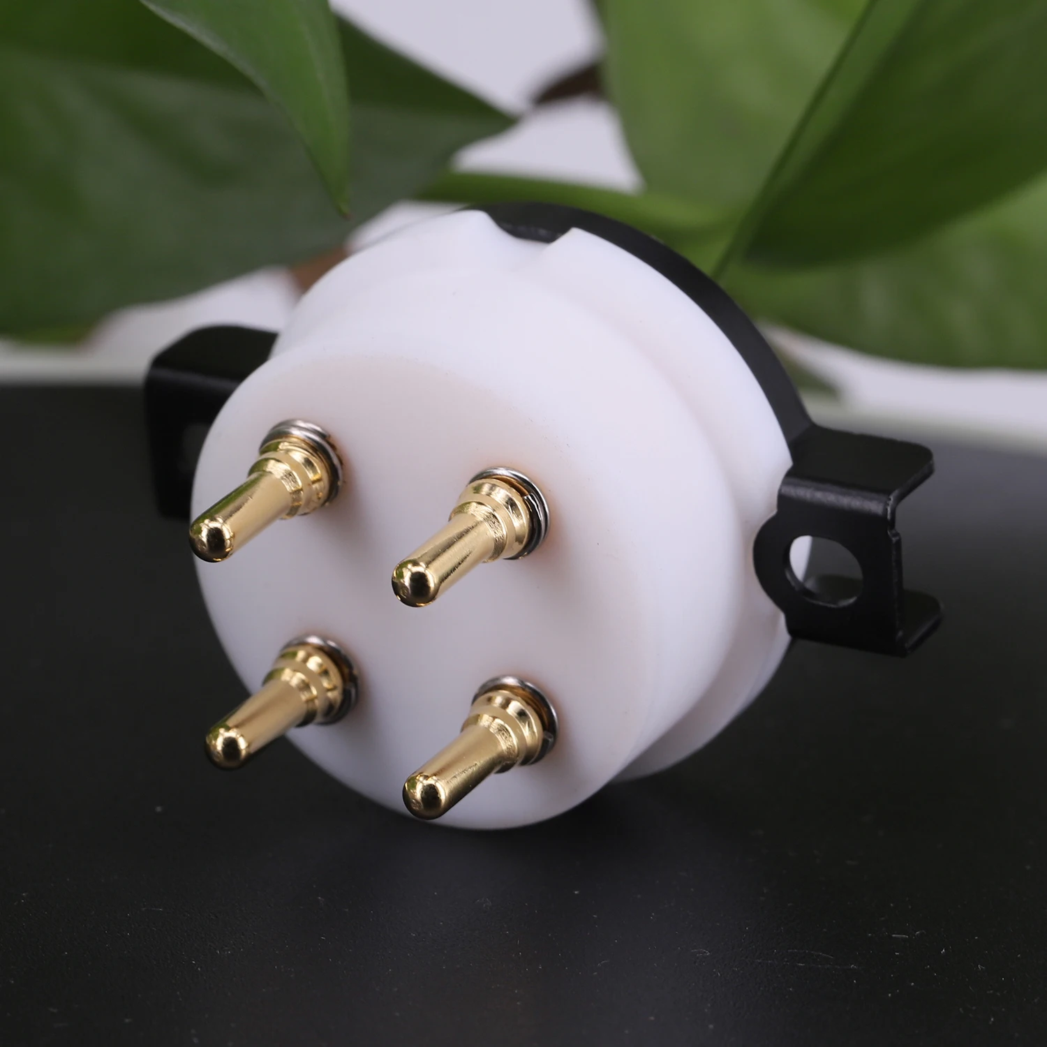 Eiz base de válvula de soquete de tubo de 4 pinos ptfe para elétrico ocidental we101d 216 205d amplificador de tubo de elétrons áudio vintage hifi