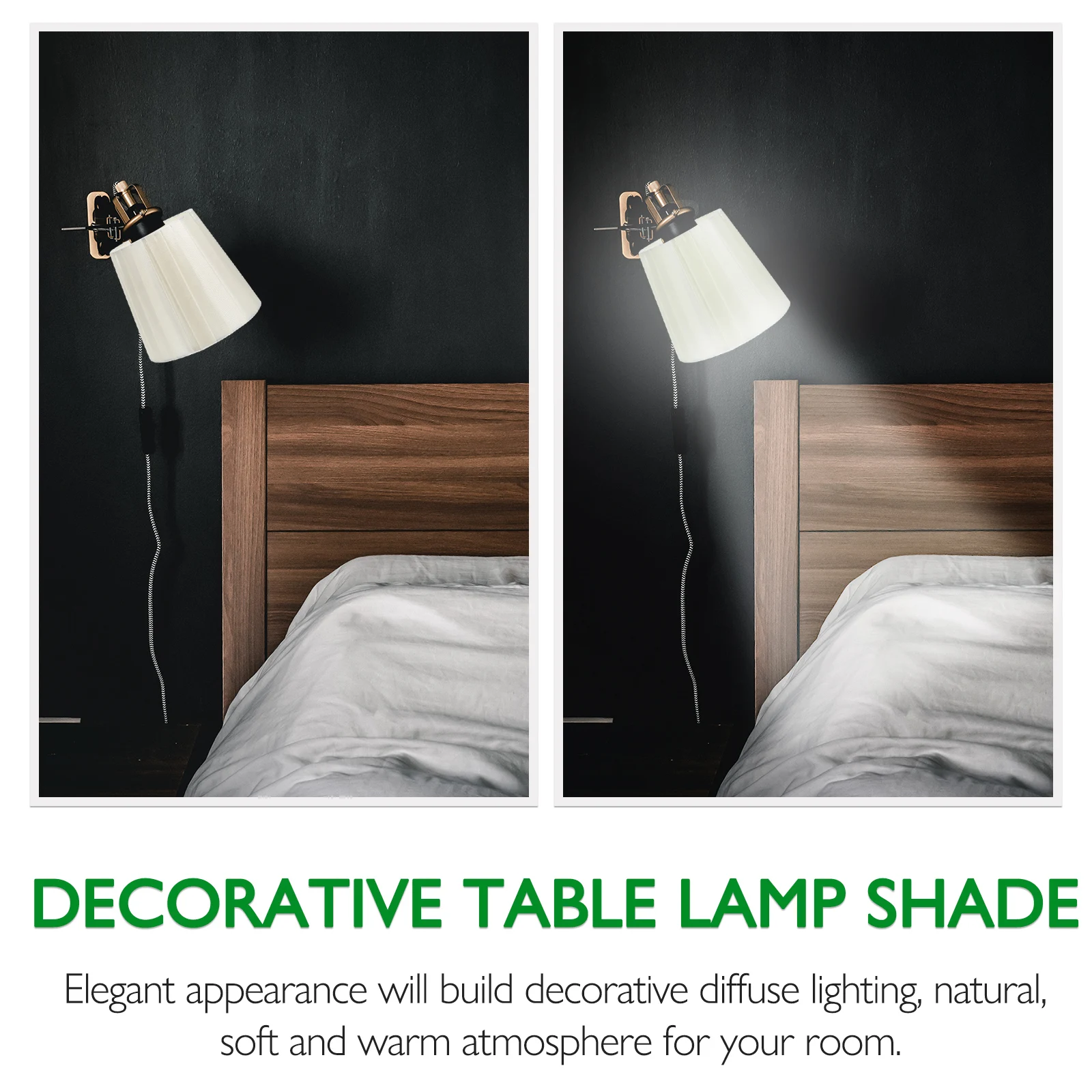 

Blue Home Decor Clamp Lampshade Fabric Shades for Sconces Bedroom Beige Iron Cloth Cover