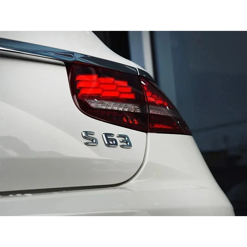 اكسسوارات السيارات ثلاثية الأبعاد ABS كروم جذع شارة ملصق لمرسيدس AMG C E 63 W205 W204 W213 W212 W222 W221 C63 E63 S63 شعار