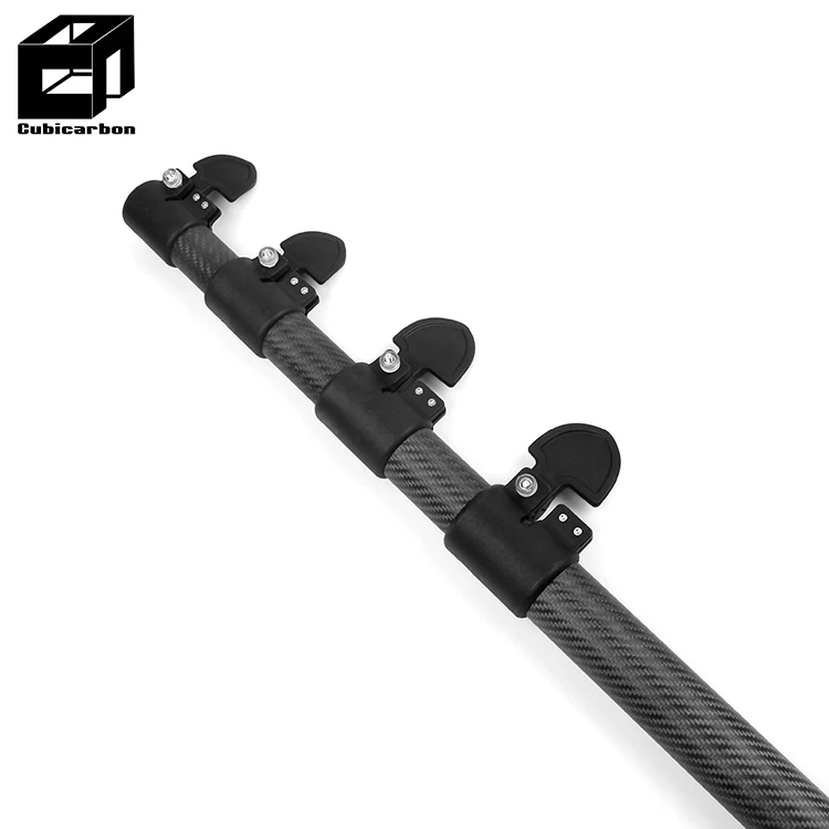 

High Strength Lightweight 3k Finish Carbon Fibre Telescoping Poles With Locking 10m 12m 15m 18m 20m
