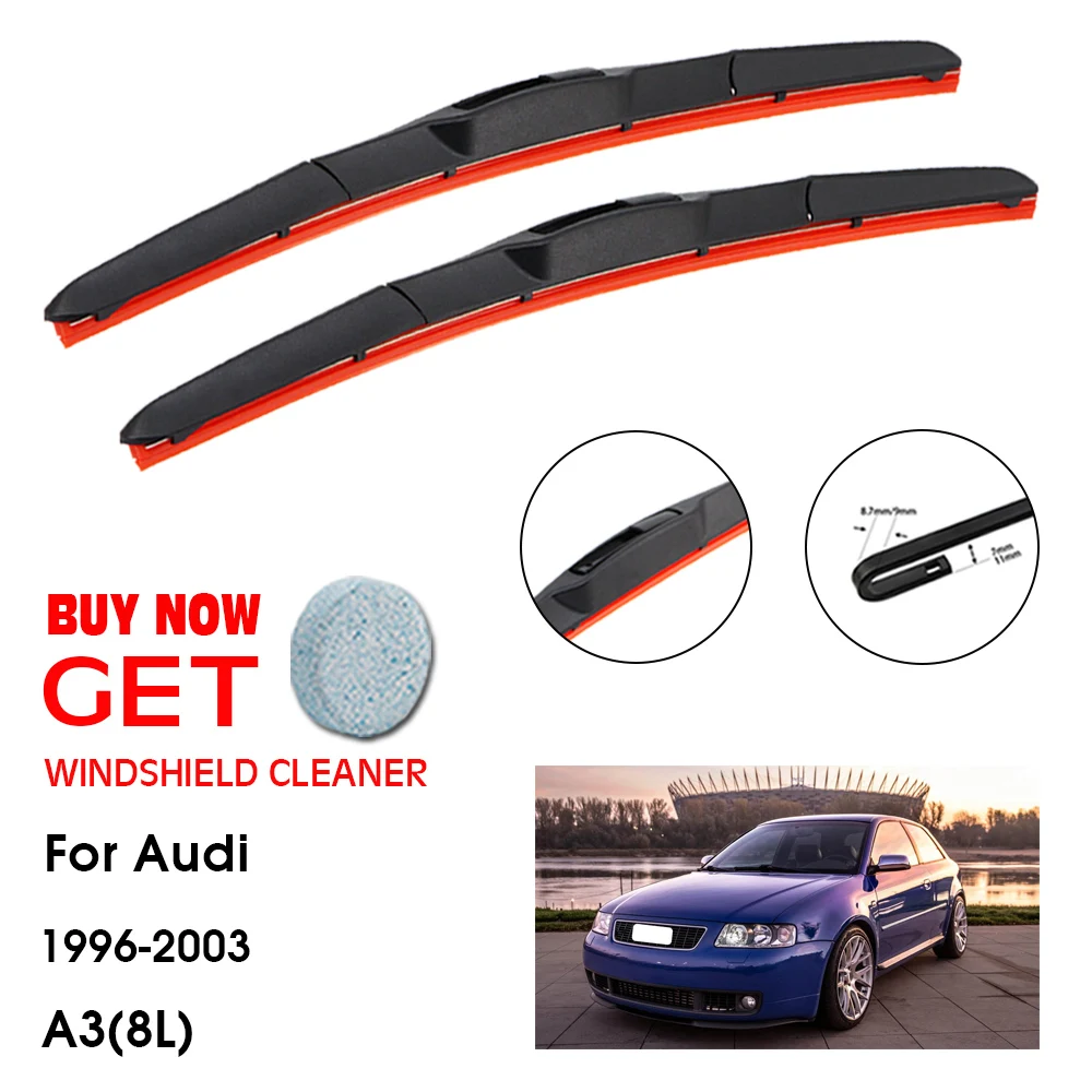 

Car Wiper Blade For Audi A3 8L 21"+19" 1996-2003 Front Window Washer Windscreen Windshield Silica Gel Wiper Blades Accessorie