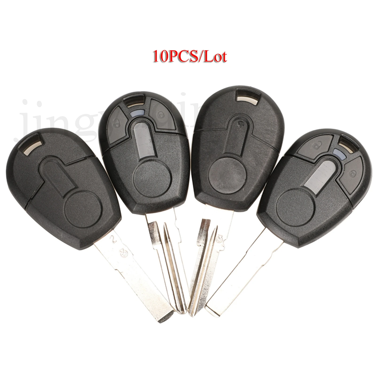 

jingyuqin 10pcs/Lot Key Shell For Fiat positron EX300 2Buttons Remote Car Key Case Cover With Uncut GT15R/SIP22 Blade Blank