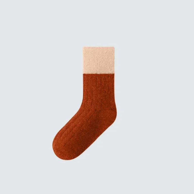 Warm Wool Kids Sock for Boy Girl Sporty Simplicity Fashion Calf Sock for Children Autumn Winter Warm Cashmere Rabbit Sock