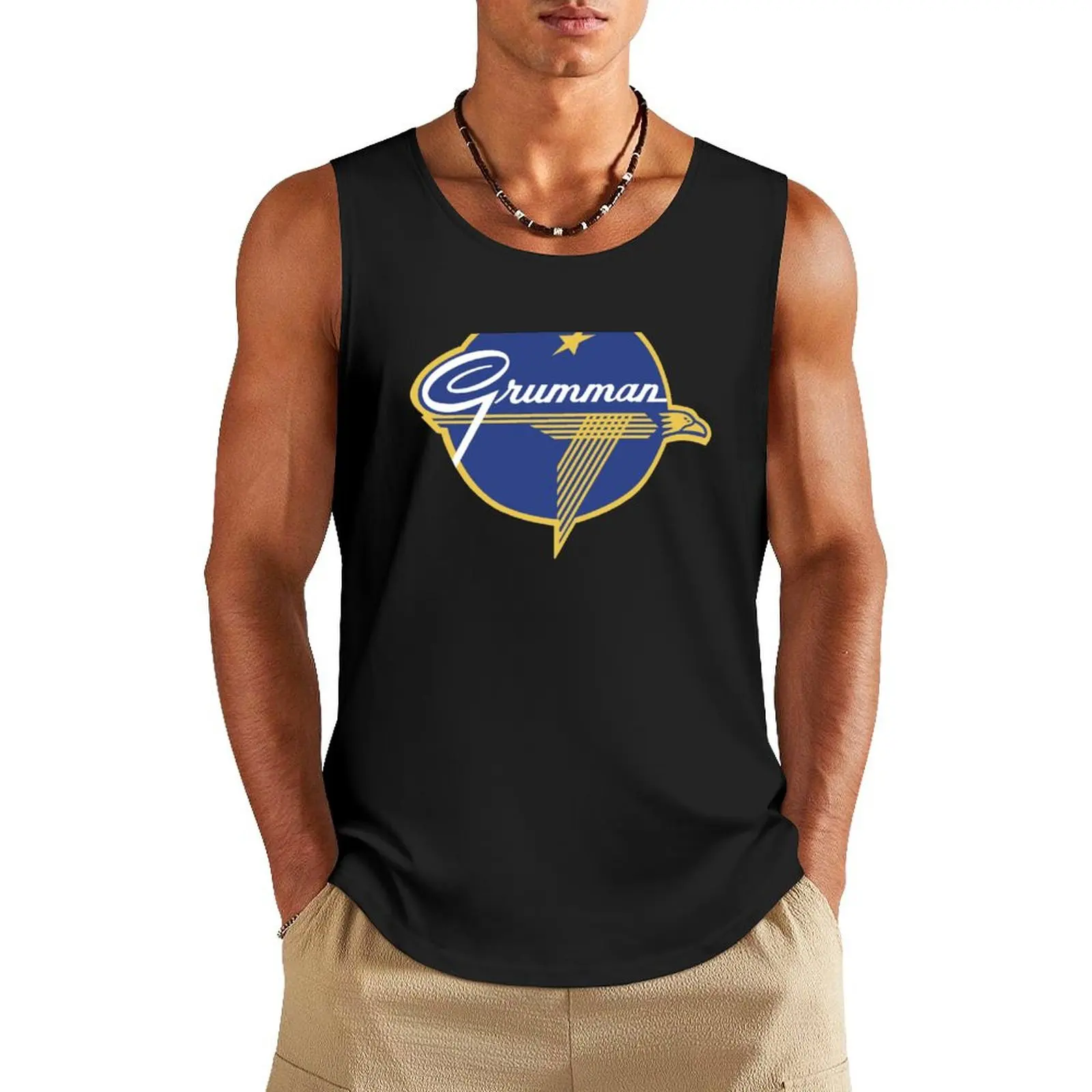 

Grumman Vintage Aircraft USA Tank Top muscle t-shirt gym clothes man fitness gym accessories man anime top