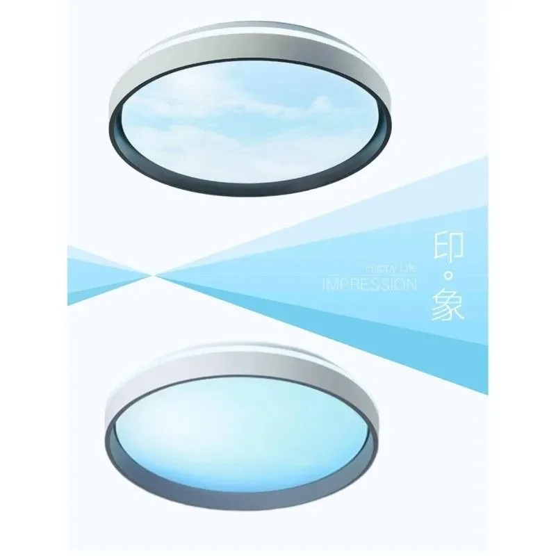 Modern Minimalist Acrylic Sky Blue Cloud LED Ceiling Light Simulation Sunlight for Bedroom Kids Room