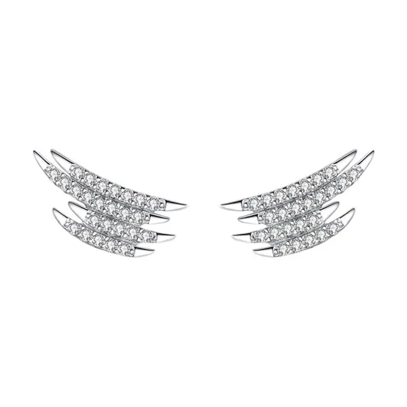 

S925 Sterling Silver Studs Bijoux Jewelry Luxury Cubic Zirconia Earrings for Lady