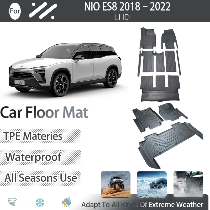 

Car Floor Mats For NIO ES8 2018 2019 2020 2021 2022 5seat 6seat Dirt-resistant Foot Carpet Floor Cover Auto Interior Accessories