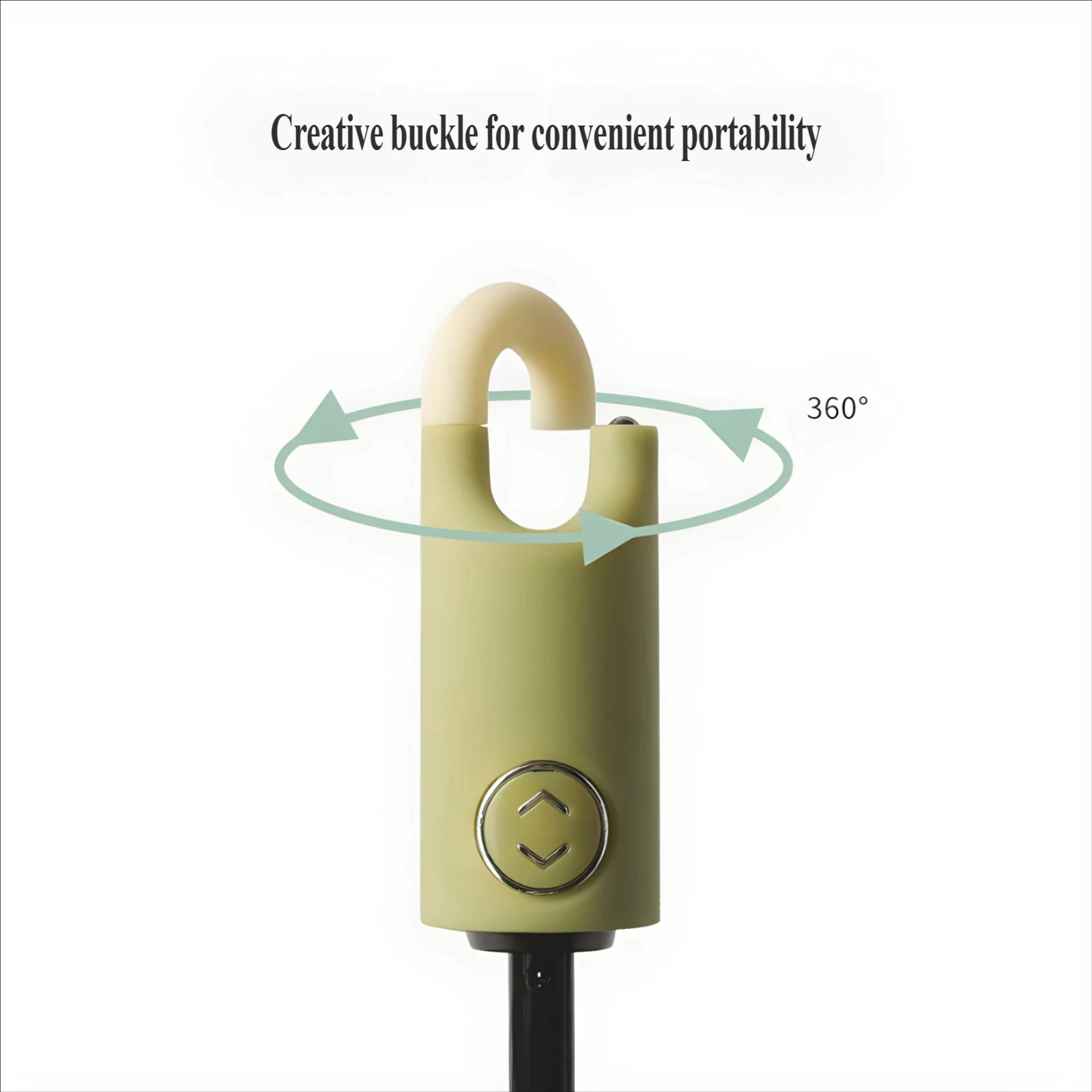 Creative Keychain Hook Umbrella, Fully Automatic Black Coated 3-Fold Umbrella, 8-Rib Sunscreen Parasol with Lock Buckle