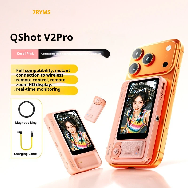 7RYMS QShot V2/V2 Pro 磁気自撮りライブストリーミング Vlog 3.1