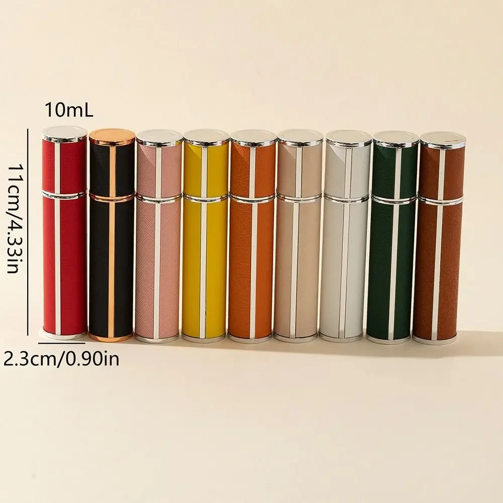 Bouteille de Parfum en cuir PU à la mode 10ml, récipient cosmétique anti-fuite, bouteille atomiseur de Parfum vide rechargeable pour femme