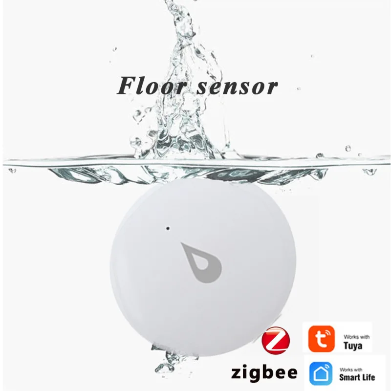 Small Tuya Zigbee Water Leakage Sensor App Remote Monitor Intelligent Linkage with Tuya zigbee valve Manipulator or Smart Valve