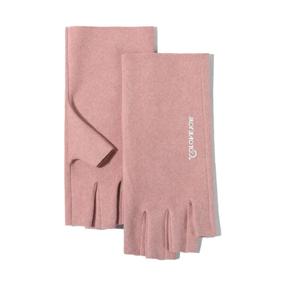 Guantes gruesos cálidos sin dedos, guantes de invierno para pantalla táctil, Unisex, elásticos para exteriores