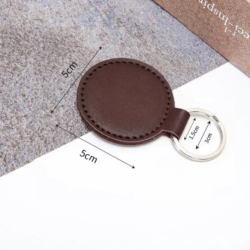 10 قطعة سلاسل المفاتيح شعار مجاني مزدوجة الوجهين المطبوعة الجلود بولي Key Chain مفتاح سلسلة كيرينغ شركة العلامة التجارية Merch العملاء هدايا الزفاف هدية