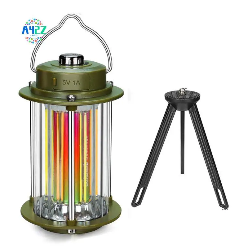 

A42Z-USB Rechargeable Camping Light Portable Lantern Flashlight Handheld LED Light 3 Color Light Source Outdoor Waterproof